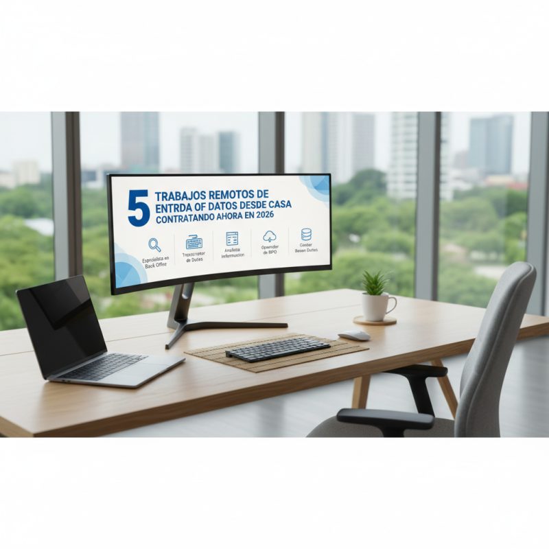 5 Trabajos remotos de entrada de datos desde casa contratando ahora en 2026